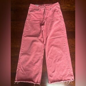 Gap High Rise Stride Women's Pink Wide-Leg Jeans